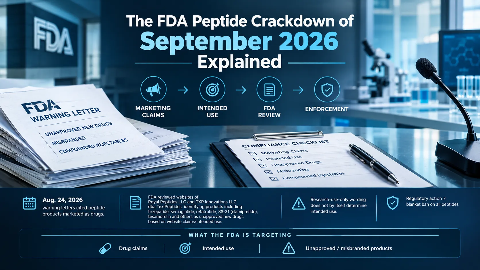 The FDA Peptide Crackdown of September 2026 Explained