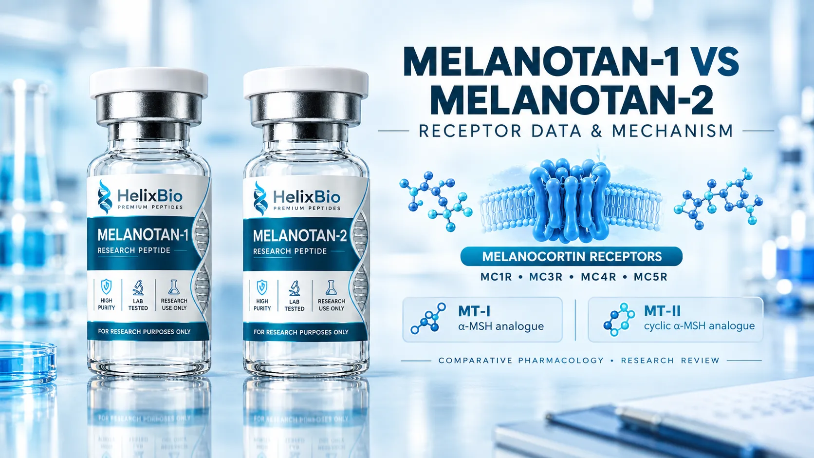 Melanotan 1 vs Melanotan 2 and What the Receptor Data Actually Show